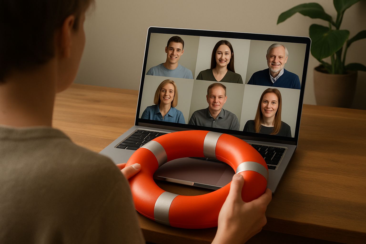 Videokonferenz im Rettungs-Ring